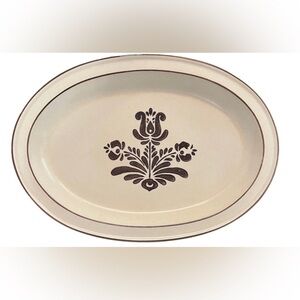 Pfaltzgraff vintage village gold oval serving plate stoneware